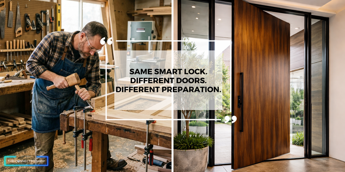 Smart Door Locks on Pre-Fab and Custom Doors: What's The Difference?