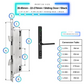 Sliding Door Smart Door Lock - 35-85mm (22x270mm) Sliding Door - Black - No WiFi Gateway