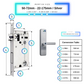 Universal Smart Door Lock Camera - 50-72mm (22x175mm) - Silver -