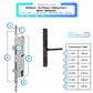 Smart Door Lock Sleek Black 2885 270mm sliding door multipoint