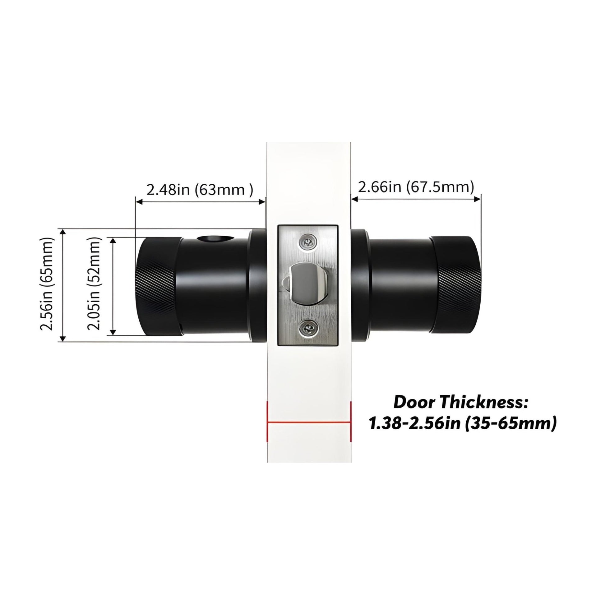 Fingerprint_Door_Knob_black measurements
