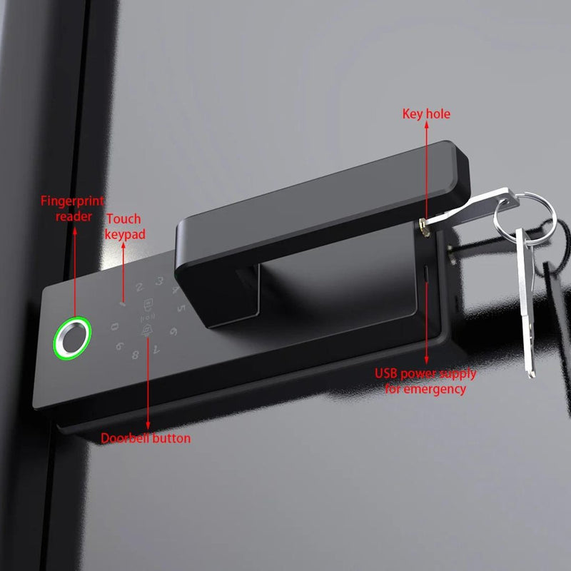 Glass Swing Door Smart Lock - -