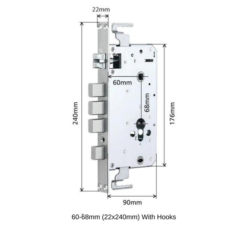 Mortises - 60-68mm (22x240mm) Multipoint - -