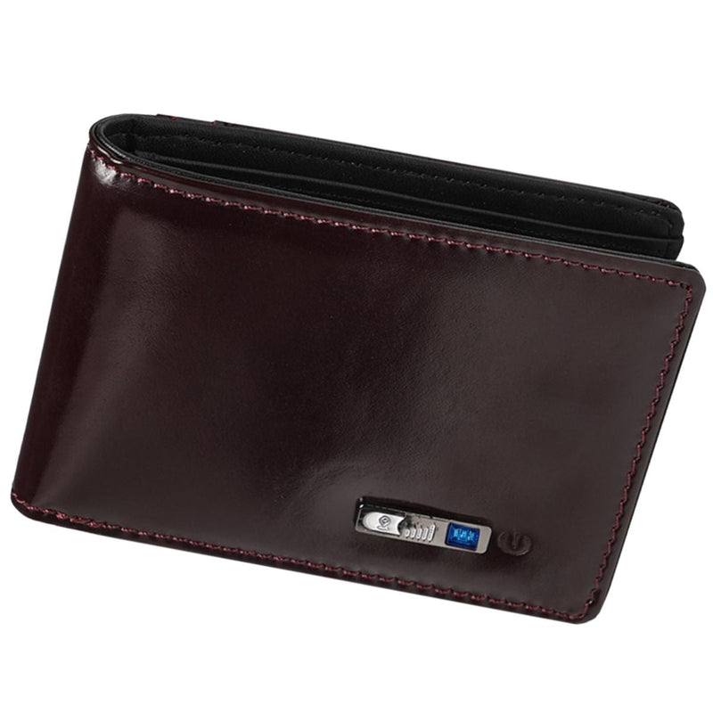 Smart Bluetooth Wallet Bifold - Red Wine - -