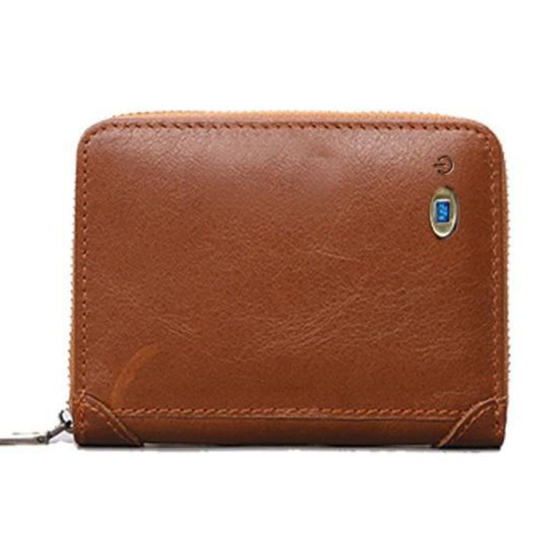 Smart Card Holder Bluetooth Tracker - Brown - -