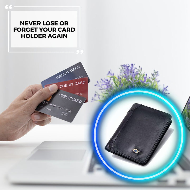 Smart Card Holder Slim Bluetooth Tracker - Black - -