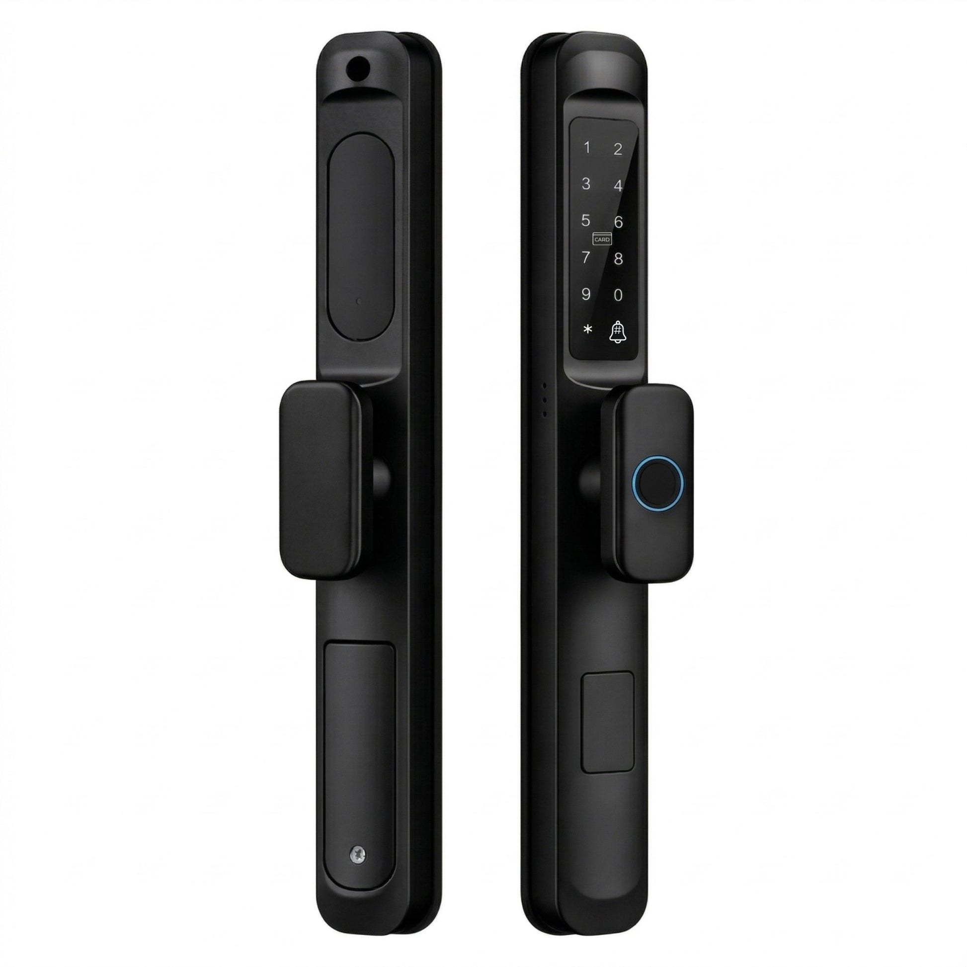 smart door lock slim black knob