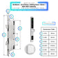 Smart Door Lock Thin - 35-85mm (22x270mm) Sliding Door - Silver - With WiFi Gateway