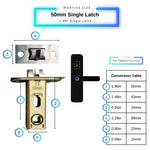 Smart Door Lock XL - 50mm Single Latch - Black -