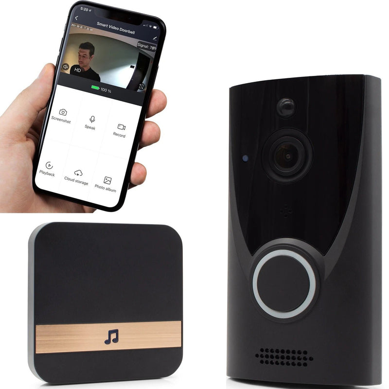 Smart Video Doorbell - With Battery - Silver -