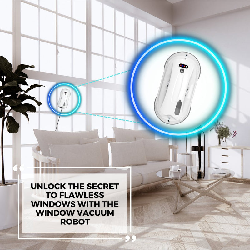 Smart Window Vacuum Robot - White - -