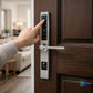 smart door lock sleek silver 1
