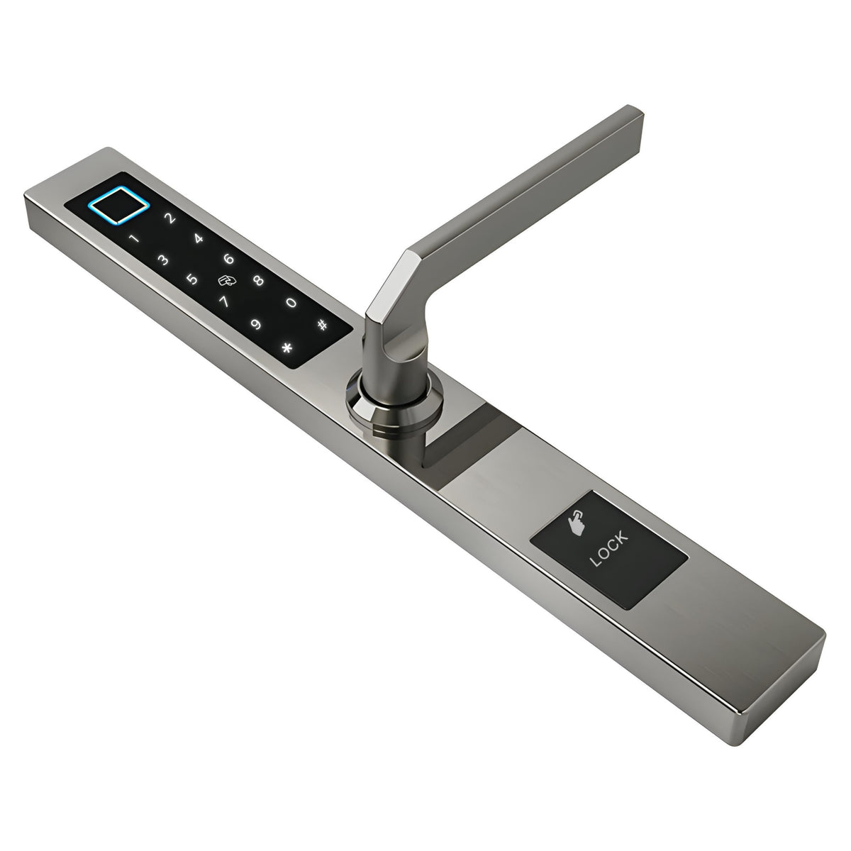 smart door lock sleek silver 2
